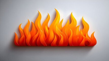 Fire flames isolated on white background