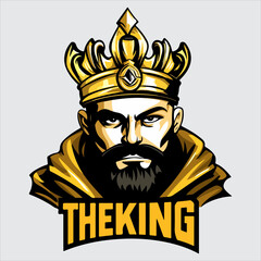 Mascot vector of the Great King with a Golden Crown
