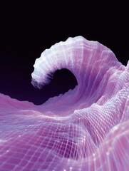 Abstract digital art piece that appears to be a wave or a wave-like structure.