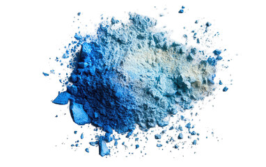 Powdered pigment, blue and light tones, splatter effect