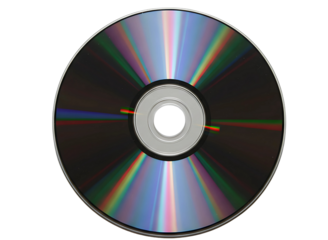 Shiny compact disc isolated on transparent background