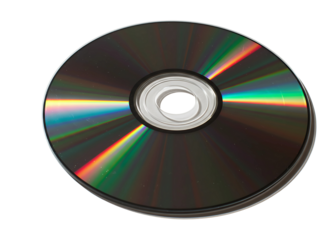 Shiny compact disc isolated on transparent background