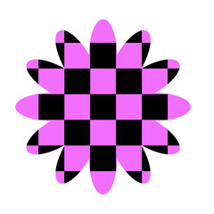 Fototapeta premium Flower Chess board motif