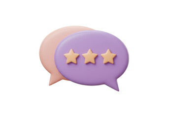 Isolated Speech Bubbles with Star Rating System