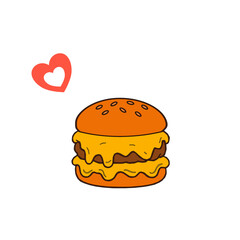 doodle burger pattern background. doodle fast food burger seamless pattern background. seamless pattern of hamburger in doodle style. Seamless Pattern of a Cheese Burger or Hamburger