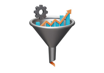 Isolated Conversion Funnel Visualizing Sales Growth