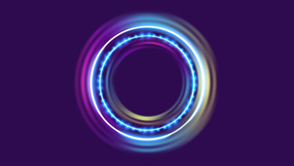 Energy beam hologram portal effect