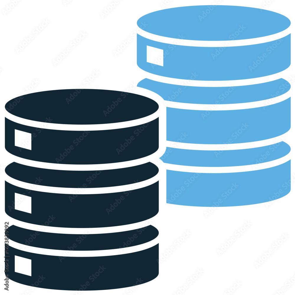 Poster databases icon vector. ideal for illustrating structured information, data storage solutions, or dig