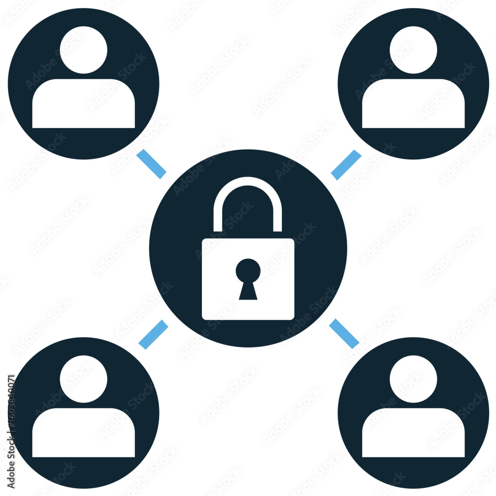 Poster secure connection icon vector. perfect for illustrating online safety, encrypted networks, or data p