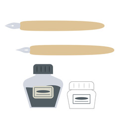 黒と白のインク＆つけペン｜漫画家のための基本画材