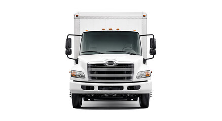 Cargo truck Lorry front view for make mockup isolated on background