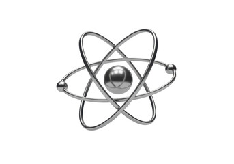 Isolated Silver Atom Model Representing Science and Technology