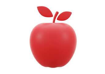 Isolated Glossy Red Apple Symbolizing Freshness