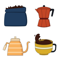 Cartoon coffee vector illustration