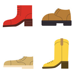 boots vector illustration. leather shoes illustration