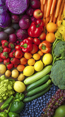 Vegetables and fruits arranged on an antique desk