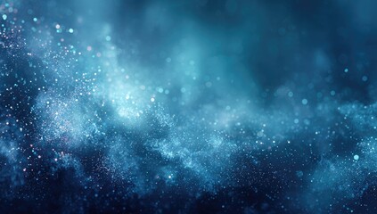 Abstract blue digital particles