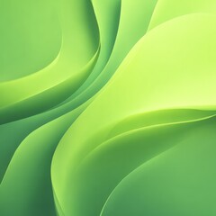 Fototapeta premium Abstract flowing shapes in light green tones