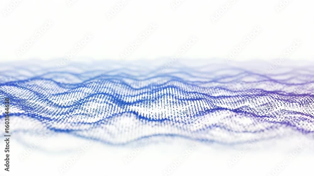 Poster a soft, abstract background features a textured pattern of blue dots on a white surface