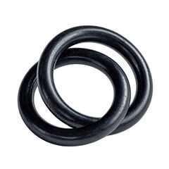 Two dark, smooth, overlapping rings