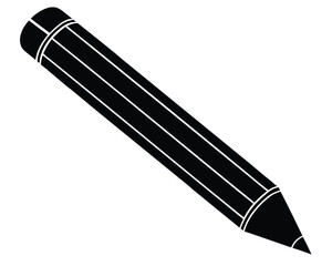 A black pencil isolated on white background Ai Generated