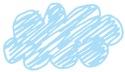 手描き風 雲アイコン ベクター