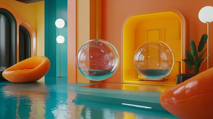 Vibrant floating orbs containing digital record archives
