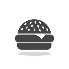 Simple Burger icon with shadow