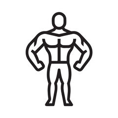 Bodybuilder Silhouette Icon