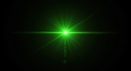 Vibrant Green Lens Flare: Intense, captivating, and full of visual interest, this image captures the mesmerizing effect of a bright green lens flare, bursting forth with light.