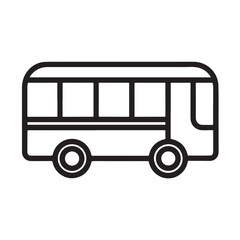 Bus Silhouette Icon vector