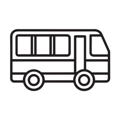 Bus Silhouette Icon vector