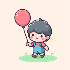 boy with balloon
