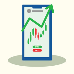 a sell and buy trading icon design art vector