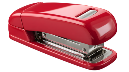 red stapler isolated on white background