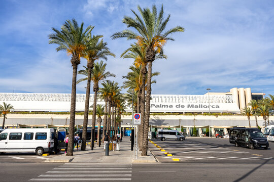 Terminal of Aeropuerto de Palma de Mallorca Airport in Spain