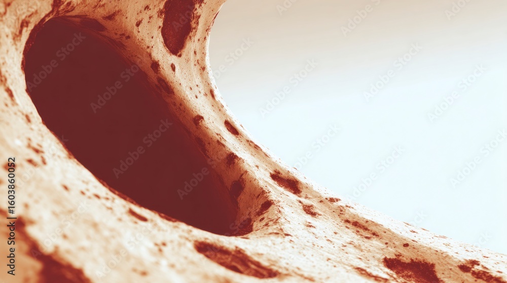 Poster abstract textured surface with irregular dark spots and a curved form 49