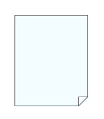 シンプルな角がめくれた紙の線画アイコン- 長方形のフレームやバナーのテンプレート - 4:5