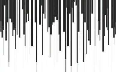 Abstract vertical bars of varying shades of gray and black, descending