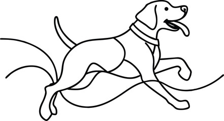 Energetic dog running with tongue out playful happy