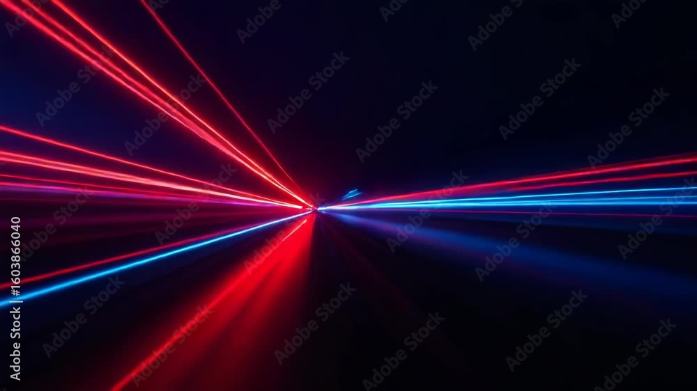 Poster abstract neon lights create a sense of speed and motion with blurred lines forming a futuristic digi