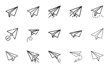 Paper plane icon, send icon, share icon.