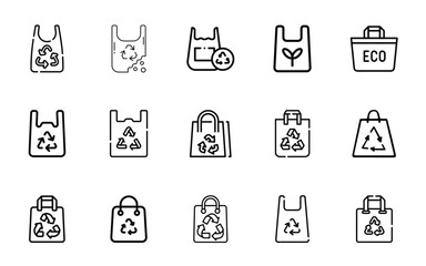 Recycling bag, eco bag, biodegradable bag.