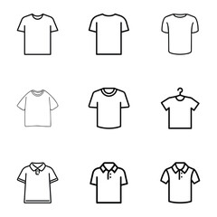 T-shirt icon, polo t-shirt, polo.