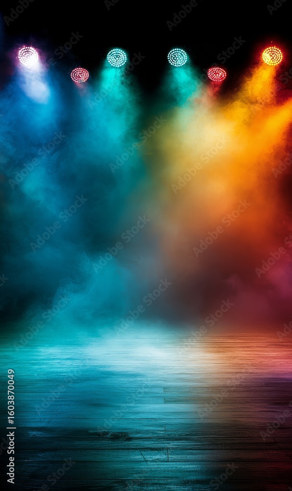Poster a blend of color and light creates an engaging visual experience.