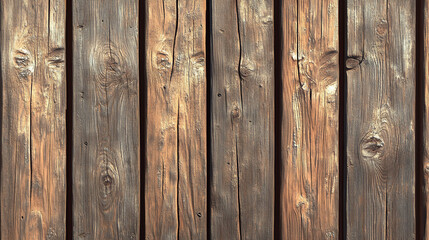 Naklejka premium Weathered wooden planks showing natural wood grain and knots rustic texture background