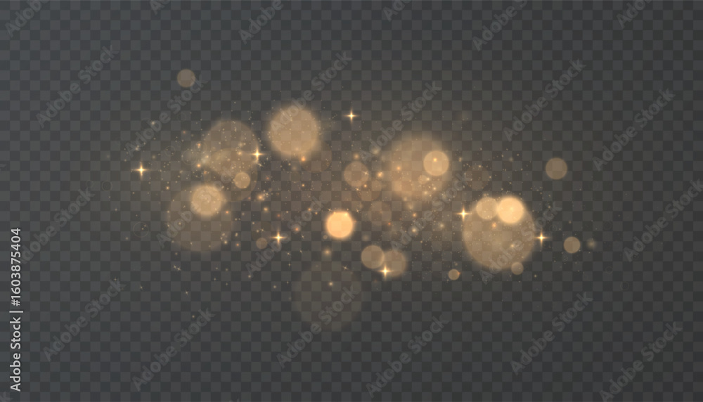 Poster light abstract glowing bokeh highlights. light bokeh effect isolated on transparent background. the 