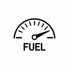 Fuel Gauge Icon Indicating Low Fuel Level Minimalist Design for Automotive Industry and Transportation Related Concepts Perfect for Infographics and Web Design