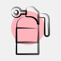 Icon smoke grenade. Military and war elements. Icon in color spot style.