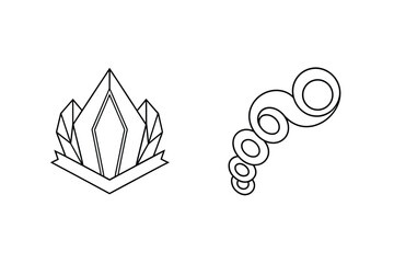 Geometric Crown and Swirl Design award ribbon